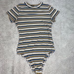 Striped bodysuit